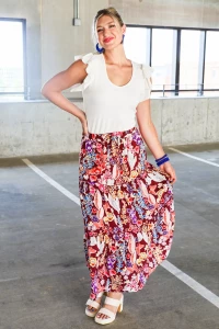 Floral Print Long Skirt product