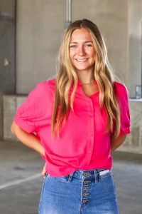 Pink Button Up Summer Top product