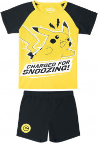 "Kids - Pikachu - Charged For Snoozing!" Pokémon black/yellow children's pajamas product