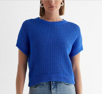 Open Stitch Short Sleeve Sweater product