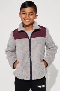 Mini Soldier Boy Sherpa Jacket - Grey product