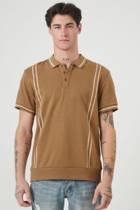 Striped-Trim Polo Shirt product