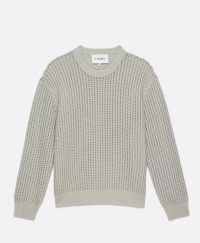 Cotton Blend Crewneck Sweater in Mineral Grey product