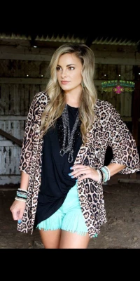 Laramie Leopard Cardigan - Also in Plus Size product