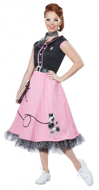 50s Pink Poodle Sweetie Adult Womens Costume product