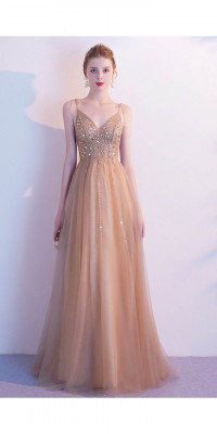 Gold Champagne Prom Dresses product