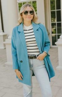 TIMELESS CHIC COAT, TEAL product