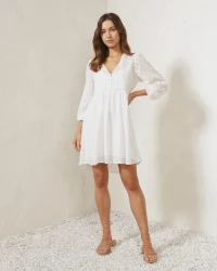Devyn White Broderie Mini Dress product