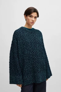WOOL-BLEND SWEATER WITH CABLE-KNIT STRUCTURE product