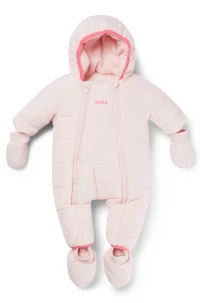 BABY WATER-REPELLENT SNOWSUIT WITH DETACHABLE MITTENS AND SLIPPERS product