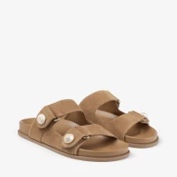Fayence Sandal Rattan Velvet Suede Sandals product