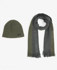 Striped Scarf with Sherpa-Lined Beanie Set product