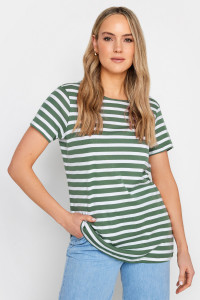 LTS Tall 3 PACK Cream & Khaki Green Stripe Short Sleeve T-Shirts product