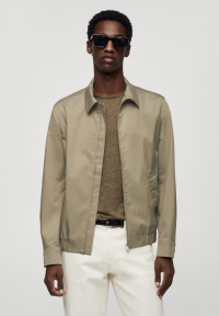 Bomber jacket with zip product
