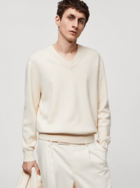 V-neck knit sweater product