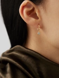 Octavia Elizabeth Charmed Gabby micro diamond & 18kt gold earrings product