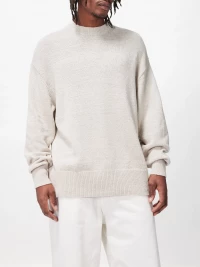 Studio Nicholson Crew-neck cotton-blend knit sweater product