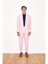 Pink Linen For Beach Wedding Outfit 2 Button Suit product