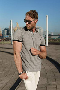 Black Sail 100% Merino Wool Slim Fit Mens Polo Shirts Short Sleeve product