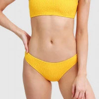Havana Ribbed Bikini Swim Bottom - Hot Mustard product