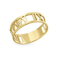 Roman Numeral Ring in 14K Gold for Men product