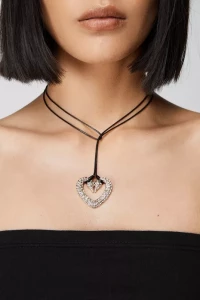 Diamante Heart Rope Necklace product