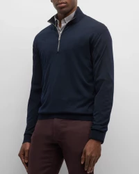 ZEGNA Men's Quarter-Zip Wool Sweater product