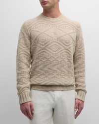 Corneliani Men's Geometric Cashmere Sweater product