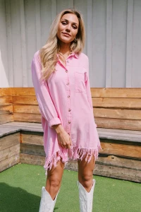 Summer Love Shirt Dress, Light Pink product