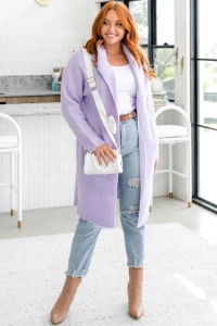AINSLEY CARDIGAN LILAC product