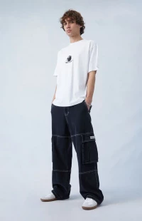 PacSun Eco Black Extreme Baggy Cargo Jeans product