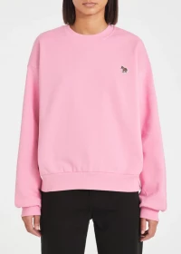 Women's Pink Zebra Logo Cotton Sweatshirt product
