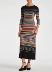 Women's 'Signature Stripe' Knitted Midi Dress product