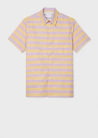 Purple Stripe Cotton-Linen Shirt product