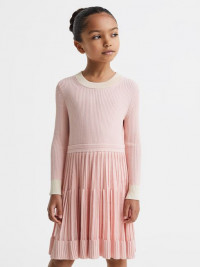 TEAGAN RIBBED FIT-AND-FLARE DRESS product