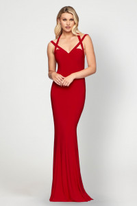 Red Double Strap Long Dress – Faviana Dress Rental product