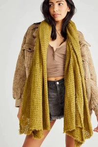 Free People Long Weekend Waffle Scarf product