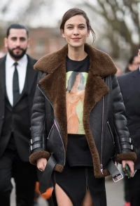 Alexa Chung winter Shearling leather jacket product