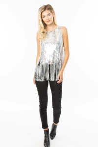 Silver Sequins Top product