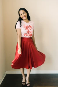 Red Midi Classic Skirt product