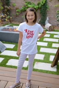 Fearless Girl Youth Graphic Tee - White product
