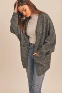 WHAT I NEED KNIT OPEN CARDIGAN product