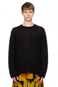 THE ELDER STATESMAN Black Crewneck Sweater product