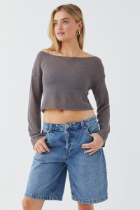 Carla Wide Neck Sheer Knit Jumper product