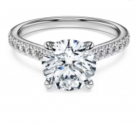 Eternity solitaire ring Laboratory grown diamonds 2.2 ct tw, Round cut, 14K white gold product