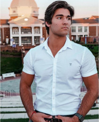 White Short Sleeve Tapered Fit Shirt product