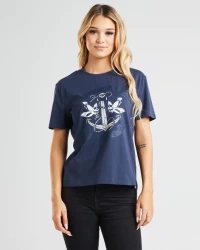 TWO BIRDS ONE ANCHOR WOMENS SS TEE product