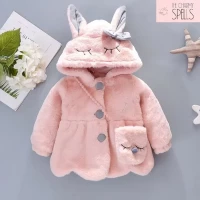 Cute Rabbit Ears Plush Baby Jacket product