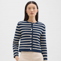 Striped Cropped Jacket in Cotton Bouclé product