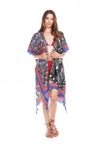 La Moda Kimono Cover Up in Mixed Tribal Prints product